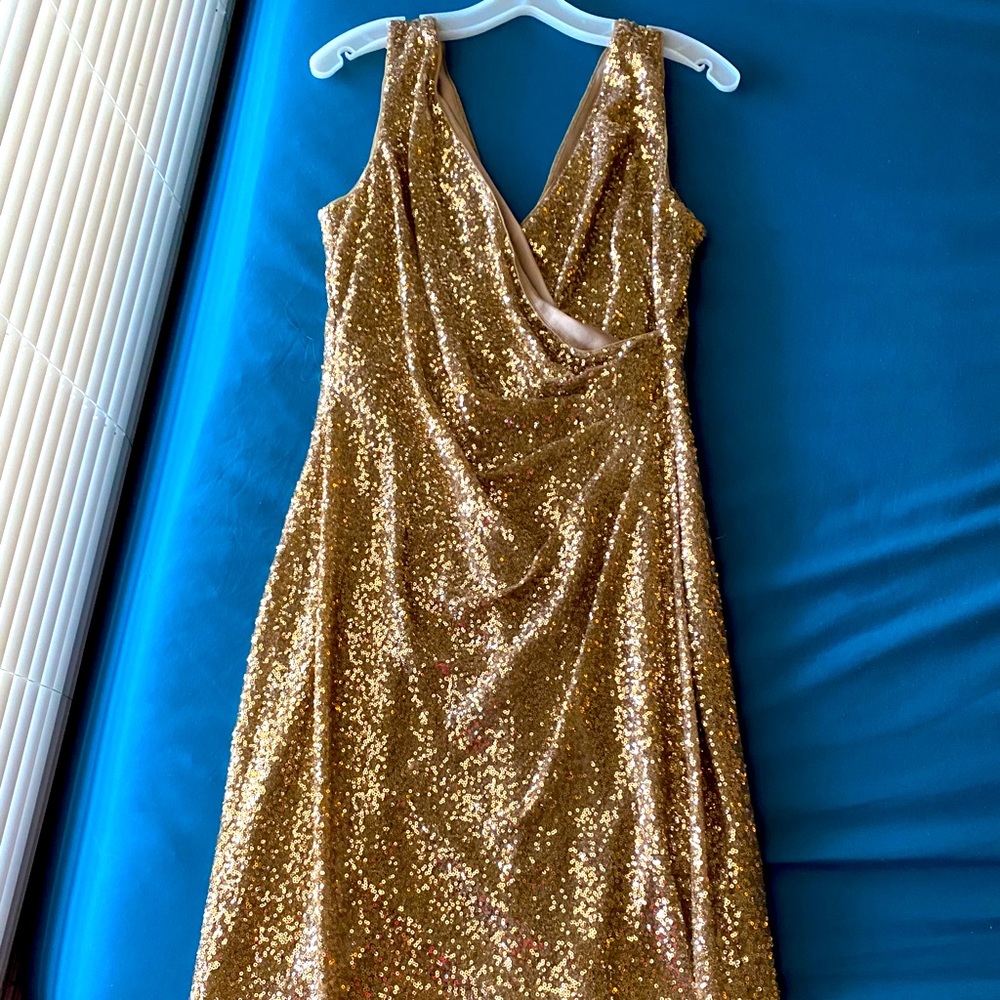Gold Sparkle Dress by Lauren Ralph Lauren Dresses
